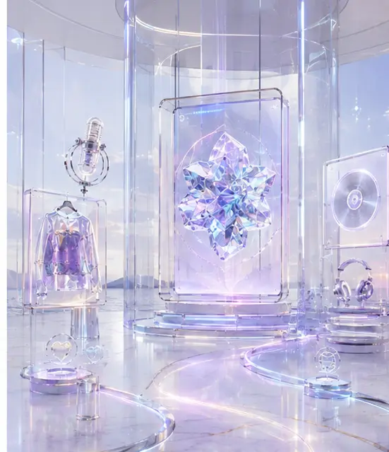 Artist identity anchoring a bright digital world and connected release portal